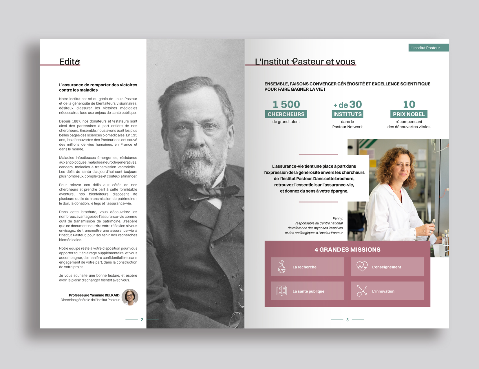 Double page de la brochure assurance-vie